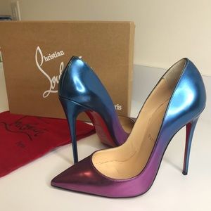 Louboutin Size 37 (7) Heels Eletric Purple Ombre